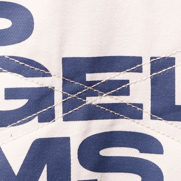 Men's Tommy Hilfiger Los Angeles Rams Varsity Stripe Rugby Long Sleeve Polo - Picture 5 of 7